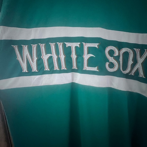 Baseball Chicago White Sox Jersey Mens Green Miller Lite Chi-rish SGA Pullover - Picture 6 of 6
